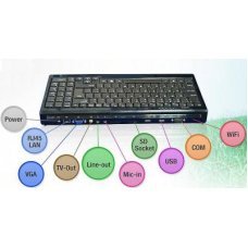Компактный компьютер Keyboard PC VGA + TV out CPU (Vortex86MX+) in 1G DDR2 onboard, w/ 8GB SD card x 2 pcs, SATA Slim 8GB DOM, USB WiFi