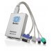 Устройство терминального доступа DKX2-101-V2 Secure single port KVM-over-IP switch with integrated local port access. Includes PS2/USB/VGA KVM cable, AC/DC adapter, and rack-mount kit