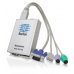 Устройство терминального доступа DKX2-101-V2 Secure single port KVM-over-IP switch with integrated local port access. Includes PS2/USB/VGA KVM cable, AC/DC adapter, and rack-mount kit