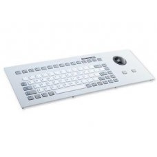 Клавиатура силиконовая TKG-083b-TB38-MODUL-USB-US/CYR (KG15221) панельная, русифицированная, 83 кнопки, корпус-металл, кнопки-силикон, трекбол 38 мм