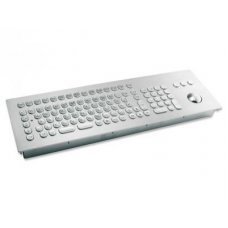 Клавиатура антивандальная TKV-105-TB38V-MODUL-USB-US/CYR (KV18213) панельная, металлическая (нерж.), русифицированная, 105 кнопок, трекбол 38 мм