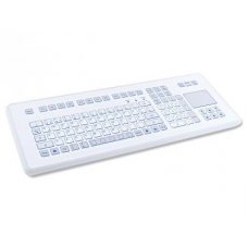 Клавиатура промышленная TKS-105c-TOUCH-KGEH-PS/2-US/CYR (KS19291) настольная с закруглёнными торцами, русифицированная, 105 кнопок, тачпад