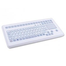 Клавиатура промышленная TKS-088c-TOUCH-KGEH-PS/2-US/CYR (KS19257) настольная с закруглёнными торцами, русифицированная, 88 кнопок, тачпад