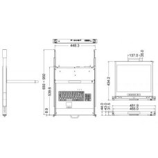 Консоль KVM Gemini 19-RU-SEA 1U 19 Консоль KVM Gemini 19-RU-SEA 1U 19