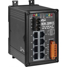 Модуль NSM-209FCS CR Unmanaged 8-Port Industrial 10/100 Base-T to 100 Base-FX F Converter (Metal case)