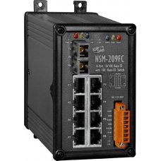 Модуль NSM-209FC CR Unmanaged 8-Port Industrial 10/100 Base-T to 100 Base-FX Converter (Metal case)
