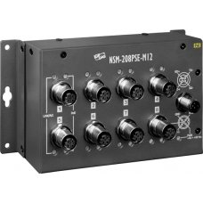 Модуль NSM-208PSE-M12 EN50155 8-port M12 Unmanaged PoE Ethernet Switch Includes M12D-4P-IP68 x 8, A-CAP-M12M x 8, M12A-5P-