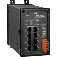 Модуль NSM-208AG CR Unmanaged 8-Port 10/100/1000 Base-T Ethernet Switch, +12 VDC - +48 VDC, metal casing