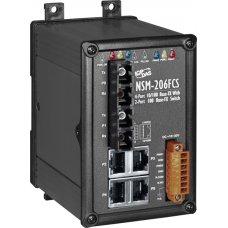Модуль NSM-206FCS CR Unmanaged 4-Port Industrial 10/100 Base-T(X) with Dual 100 Base-FX Switch