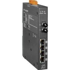Модуль NSM-205PFT-24V CR Multi-mode, ST Connector, 4-port 10/100 Mbps PoE (PSE) with 1 Fiber port and 24 VDC Input