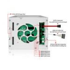 MB974SP-B Screwless 4 in 3 with 3 SATA backplane w/cooling fan, eSATA and USB port in front board -- Screwless!!
