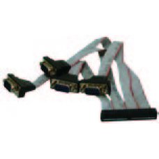 Кабель 32205-001203-100-RS RS-232 cables w/o bracket,Four DE9M to one 40-pin(2x20) connector (P.2.54),L.40cm ( 32205-001203-200-RS )