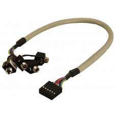 Кабель 32007-002900-100-RS Audio cable w/o bracket 4 audio jacks to one 12-pin(2x6) connector(P:2.54),L:25cm (32000-028800-RS )