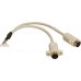 Кабель 32006-001100-100-RS Y Cable for KB/MS 6-pin, 2.0 mm pitch connector to Two female PS/2, L:13 cm ( 32000-023800-RS )