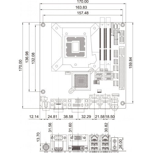 Чертеж корпус mini itx