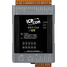 Модуль PET-7224 CR PoE Ethernet I/O Module with 2-port Ethernet Switch, with 4-channels AO, 5-channels DI and 5-channels DO (RoHS) Модуль PET-7224 CR PoE Ethernet I/O Module with 2-port Ethernet Switch, with 4-channels AO, 5-channels DI and 5-channels DO (RoHS)