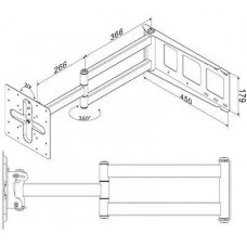 Крепеж ARM-50-SEA LCD Monitor/PPC WALL ARM,VES compliant,Loading capacity up to 50Kg