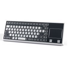 Клавиатура TKF-085c-TOUCH-MGEH-USB-US/CYR (KF22205) настольная, русифицированная, сверхтонкая, компактная, 85 кнопок, тачпад