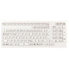 Клавиатура пылевлагозащитная TKG-106-IP68-WHITE-USB-US/CYR (KG22303) настольная, русифицированная, полная защита IP68, 106 кнопок