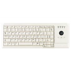 Клавиатура TKL-083-TB14-KGEH-WHITE-OEM-USB-US/CYR (KL22261) настольная, русифицированная, 83 клавиши, трекбол 14 мм