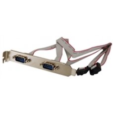 Кабель 19800-003600-100-RS serial ports w/bracket,Two DE9M to two 10-pin(2x5) connectors(P:2.54),L:40cm (old Model: 32200-004101-RS,19800-000113-RS