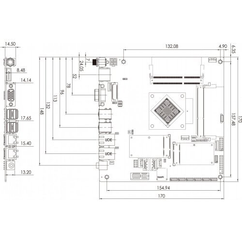 Чертеж корпус mini itx