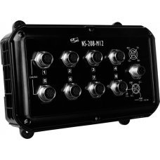 Коммутатор NS-208-M12-IP67 CR 8-port M12 Unmanaged Ethernet Switch with IP67 (RoHS)Includes M12D-4P-IP68 x 8, A-CAP-M12M x 8, M12A-5P-IP68 and A-CAP-M12F x 1