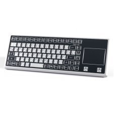 Клавиатура TKF-085c-TOUCH-MGEH-PS/2-US/CYR (KFxxxxx) настольная, русифицированная, сверхтонкая, компактная, 85 кнопок, тачпад