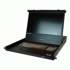 Консоль с КВМ-переключателем MCD-LED17108-RU 17'' LED-backlit LCD Drawer and MCD KVM Switch combo, one user, 8 ports with Russian Keyboard
